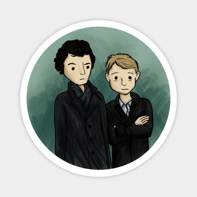 Sherlock & Watson Magnet by LunarFox